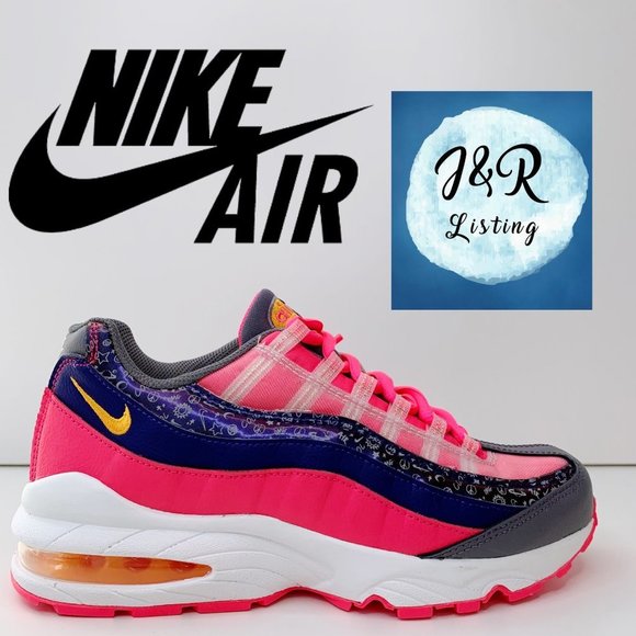 Nike Shoes - Nike Womens Air Max 95 GS Pink Athletic Shoes US 7